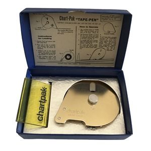 CHART PAK TAPE PEN 1/16'' THE VERSATILE DRAFTSMAN VINTAGE GOLDTONE